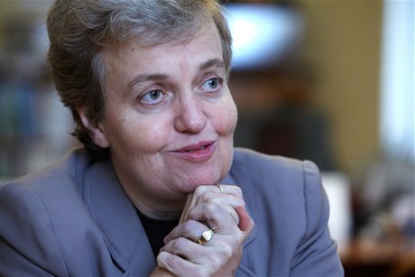 Paní Dana Drábová na Biskupském gymnáziu