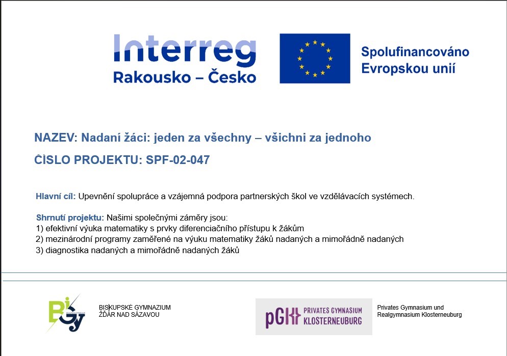 Projekt přeshraniční spolupráce se soukromým gymnáziem v Klosterneuburg